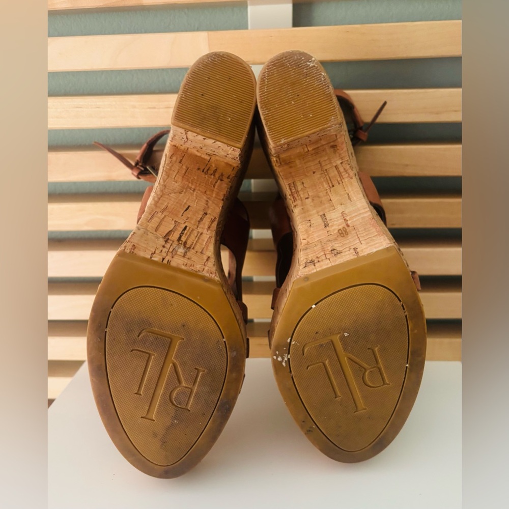 Lauren Ralph Lauren Brown Platform Sandals View 4